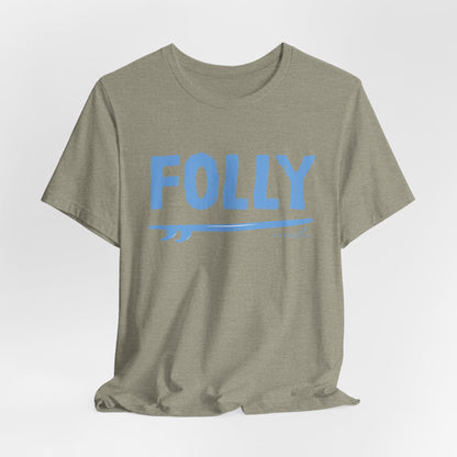 Folly Surf Graphic Tee — Coastal Blue Short Sleeve Shirt