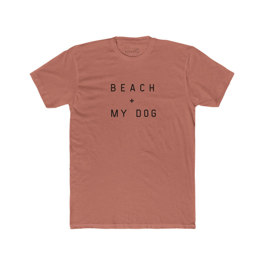Beach + My Dog Unisex Cotton Crew Tee - Casual Summer Shirt