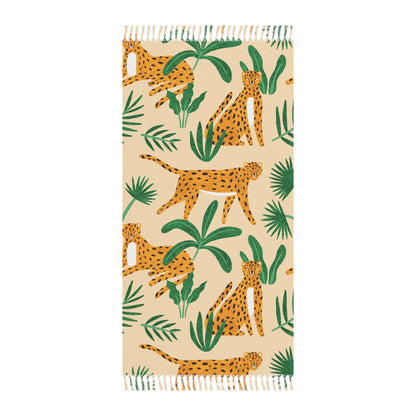 Boho Beach Boulder Cloth - Jungle Cheetah Design