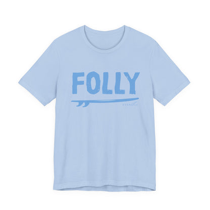 Folly Surf Graphic Tee — Coastal Blue Short Sleeve Shirt