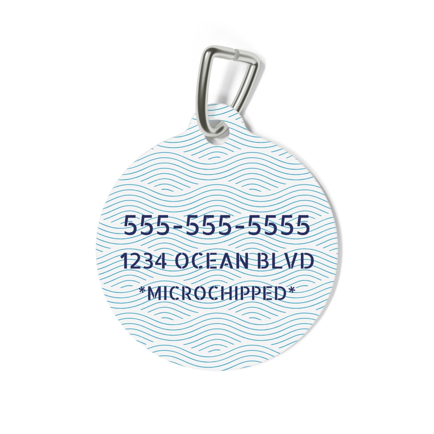 Coastal Wave Pet Tag – Personalized Pet ID