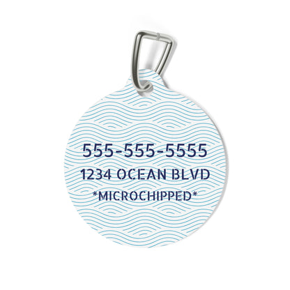 Coastal Wave Pet Tag – Personalized Pet ID