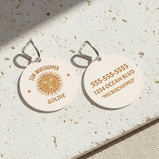 Sun Lover Pet Tag – Personalized Pet ID