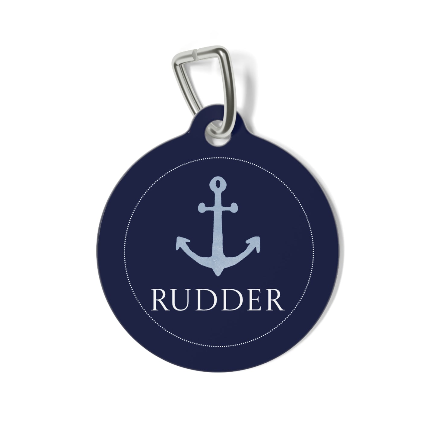 Preppy Coastal Pet Tag – Personalized Pet ID