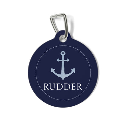 Preppy Coastal Pet Tag – Personalized Pet ID