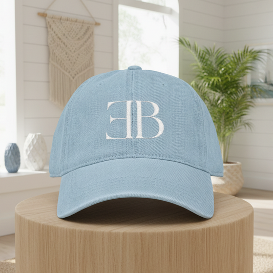 EB Monogram Denim Hat – Elevated Coastal Style