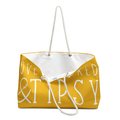 Yellow Weekender Bag - Overpacked and Tipsy