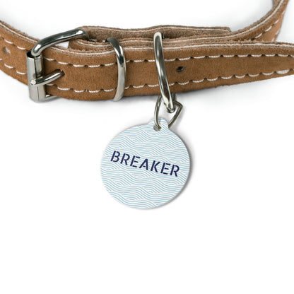 Coastal Wave Pet Tag – Personalized Pet ID