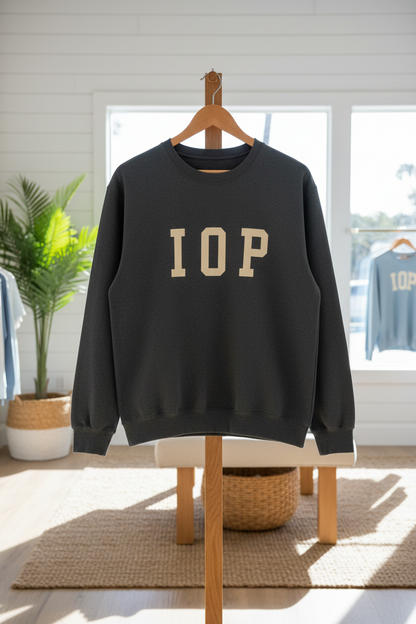 Coastal Collegiate Comfort: The Softstyle IOP Crewneck