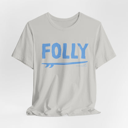 Folly Surf Graphic Tee — Coastal Blue Short Sleeve Shirt
