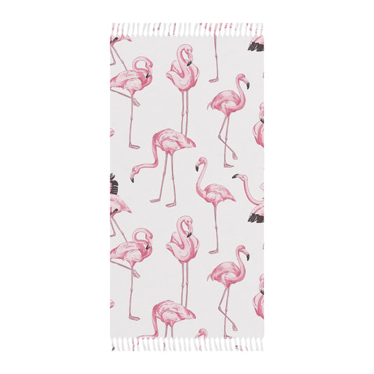 Boho Beach Boulder Cloth - Fab Flamingos Design