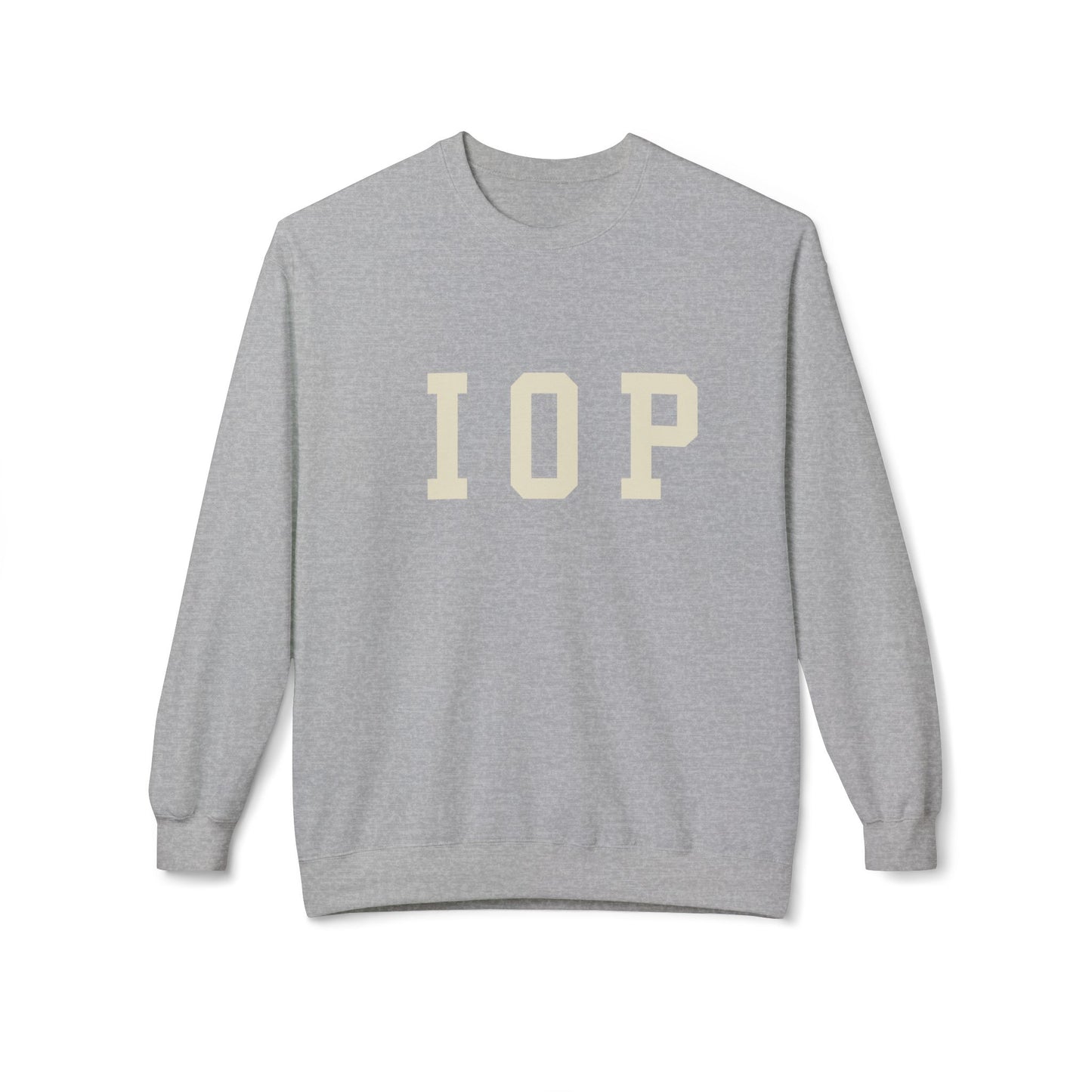 Coastal Collegiate Comfort: The Softstyle IOP Crewneck
