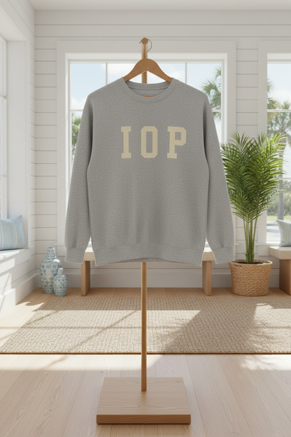 Coastal Collegiate Comfort: The Softstyle IOP Crewneck
