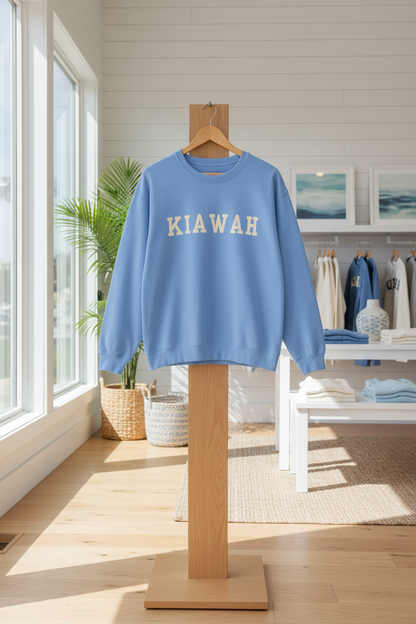 Coastal Collegiate Comfort: The Softstyle Kiawah Crewneck