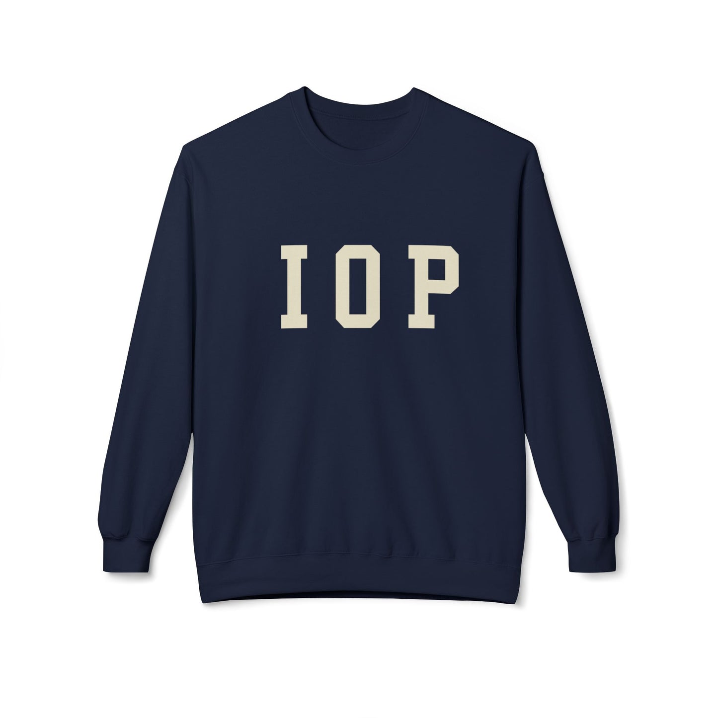 Coastal Collegiate Comfort: The Softstyle IOP Crewneck