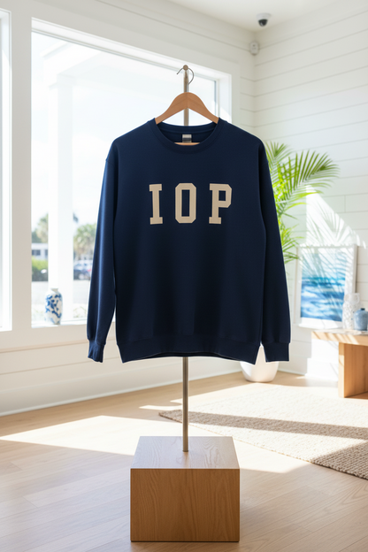 Coastal Collegiate Comfort: The Softstyle IOP Crewneck