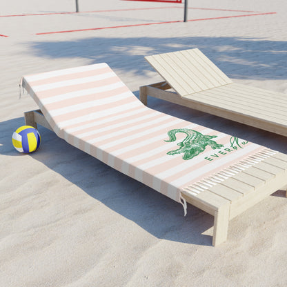 Boho Beach Boulder Cloth - Crocodile Design