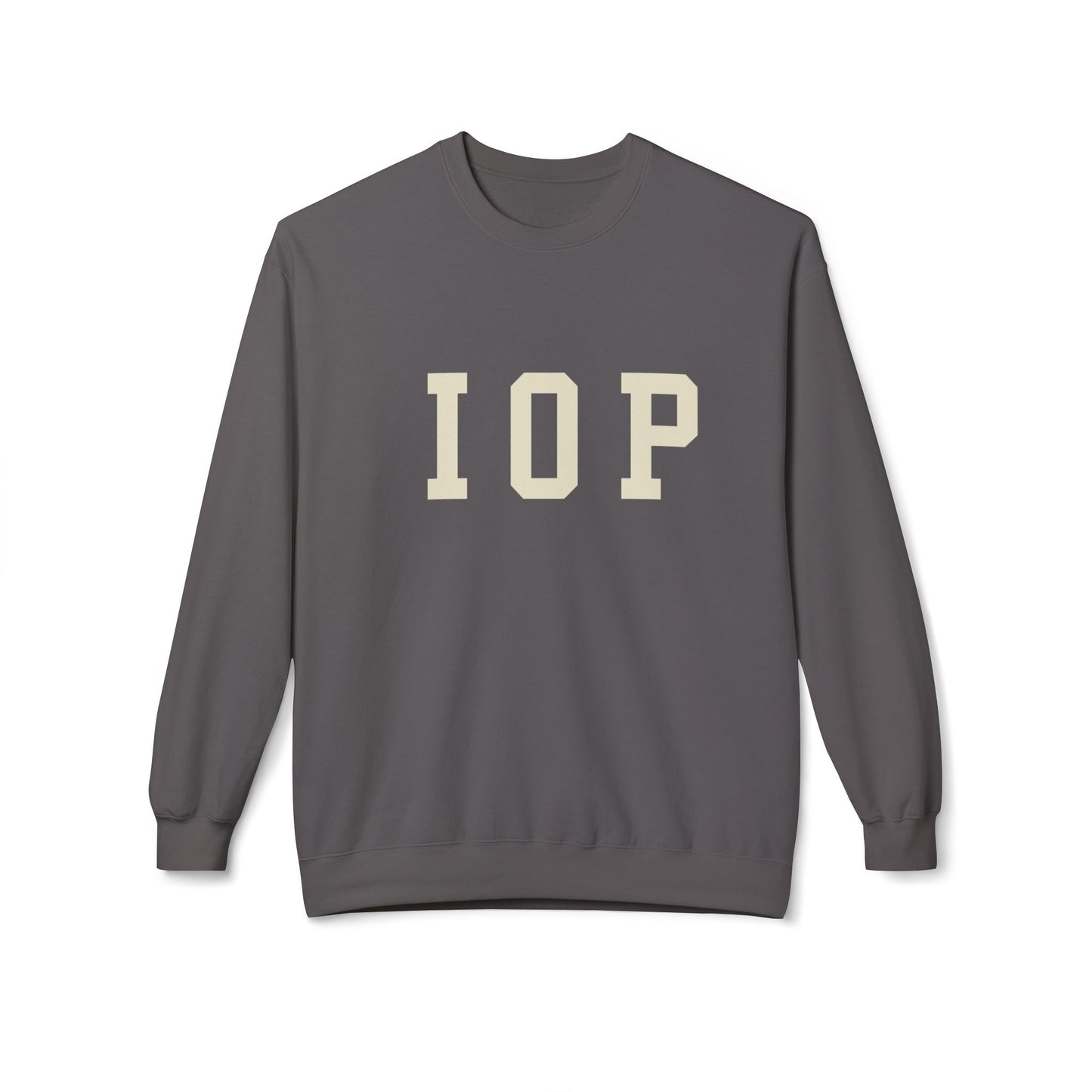 Coastal Collegiate Comfort: The Softstyle IOP Crewneck