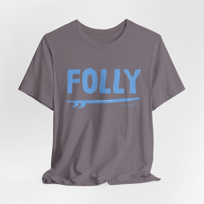 Folly Surf Graphic Tee — Coastal Blue Short Sleeve Shirt