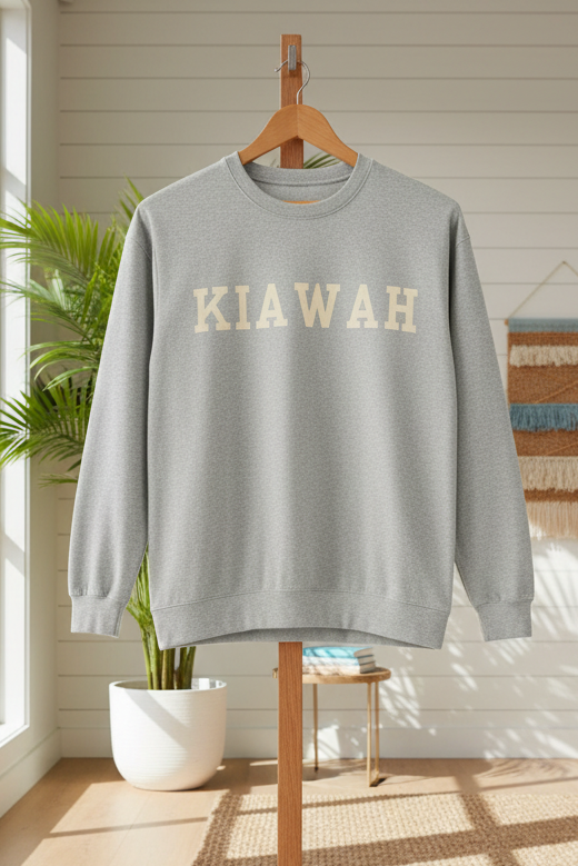 Coastal Collegiate Comfort: The Softstyle Kiawah Crewneck