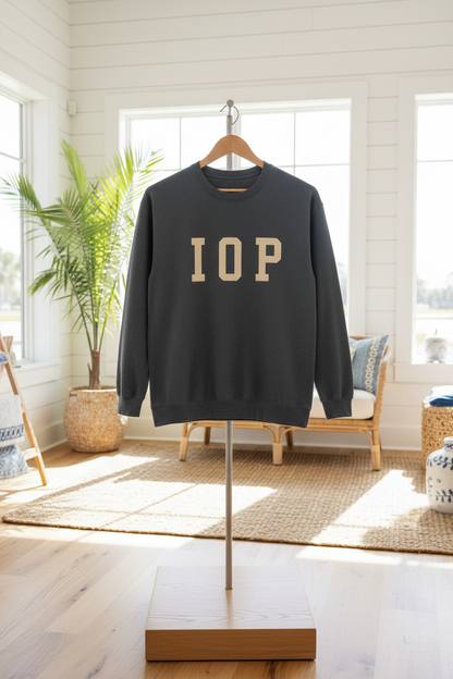 Coastal Collegiate Comfort: The Softstyle IOP Crewneck