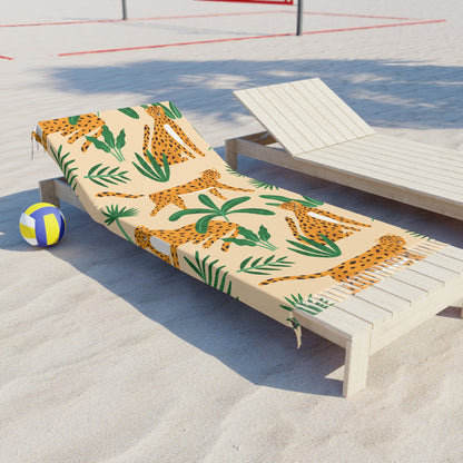 Boho Beach Boulder Cloth - Jungle Cheetah Design