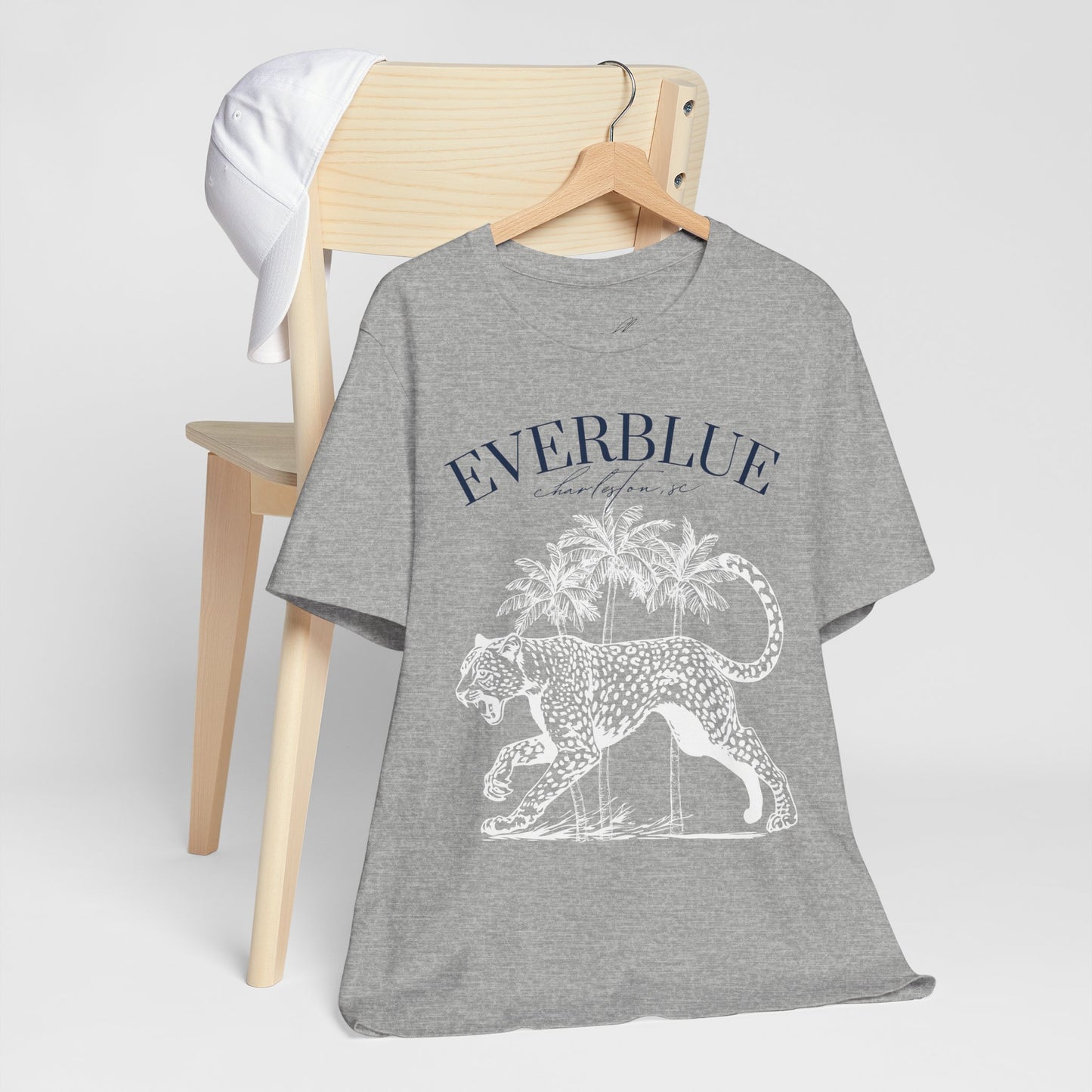 Vintage Cheetah & Palms Tee – Everblue Charleston Edition