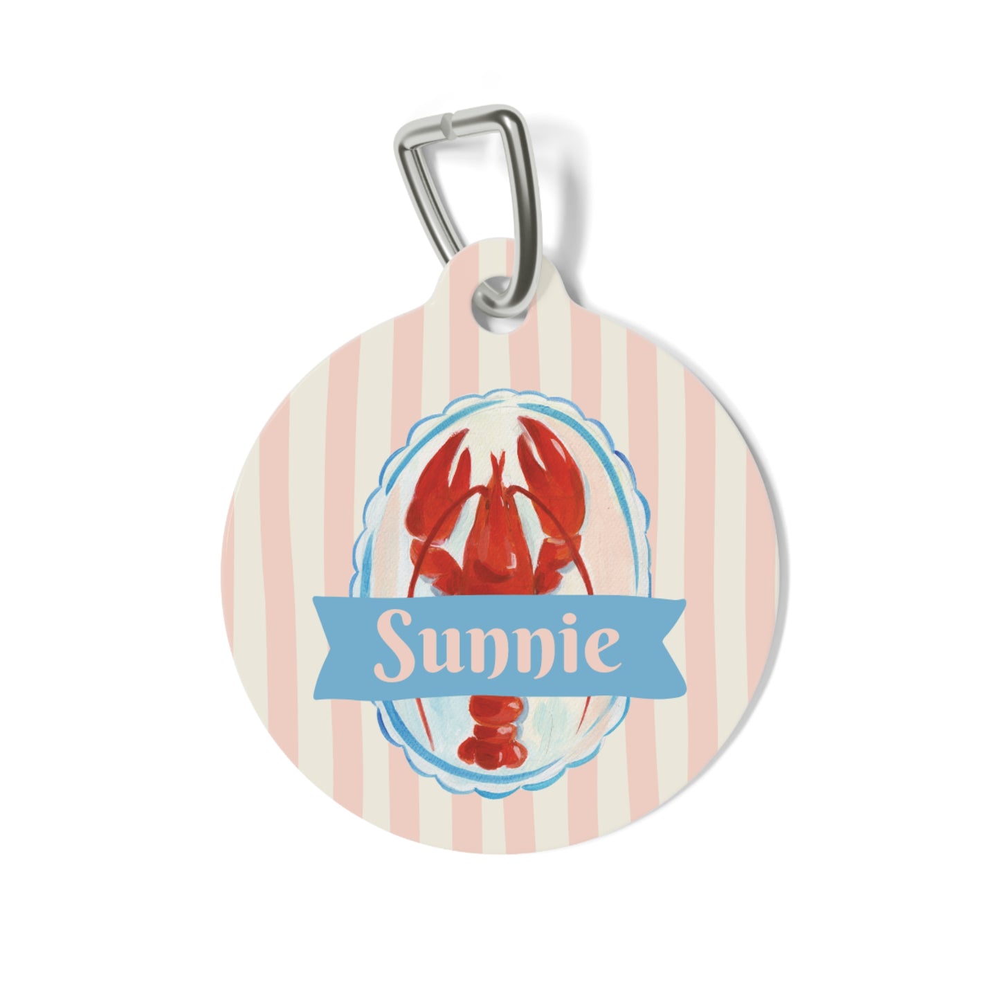 Preppy Lobster Pet Tag – Personalized Pet ID