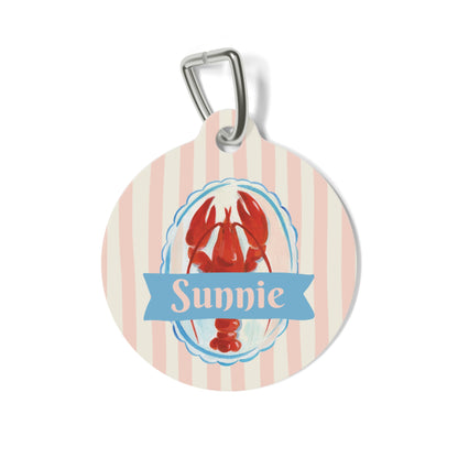 Preppy Lobster Pet Tag – Personalized Pet ID