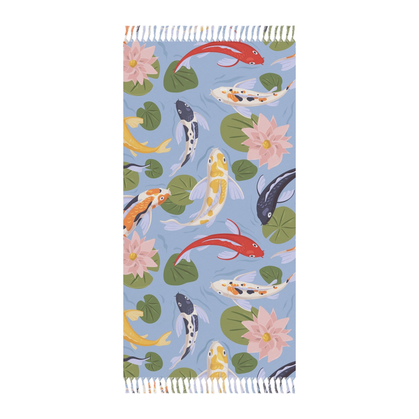 Boho Beach Boulder Cloth - Bold Koi Design