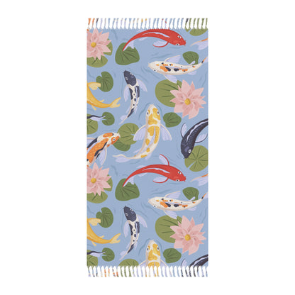 Boho Beach Boulder Cloth - Bold Koi Design