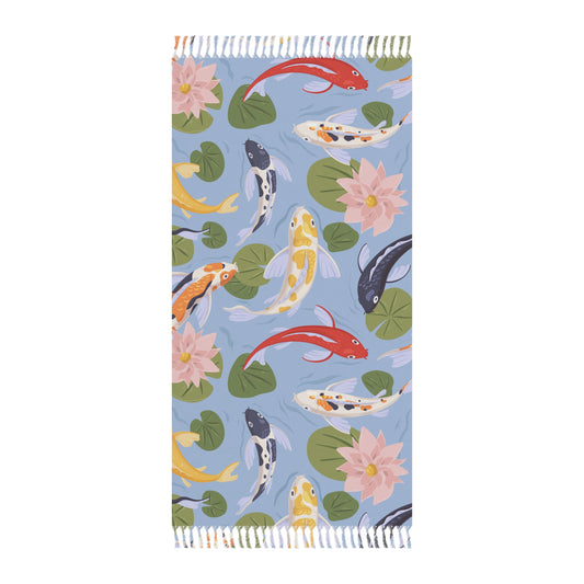 Boho Beach Boulder Cloth - Bold Koi Design