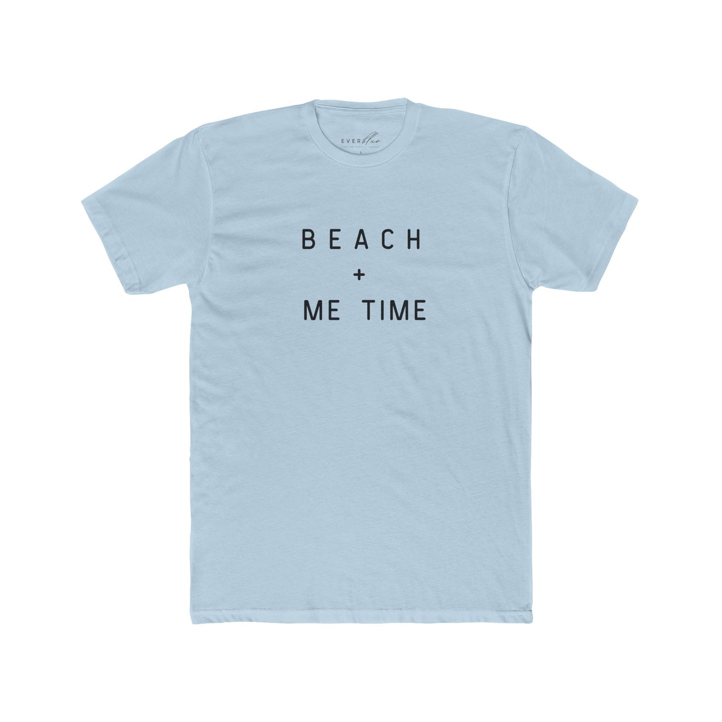 Beach + Me Time Unisex Cotton Crew Tee - Casual Summer Shirt