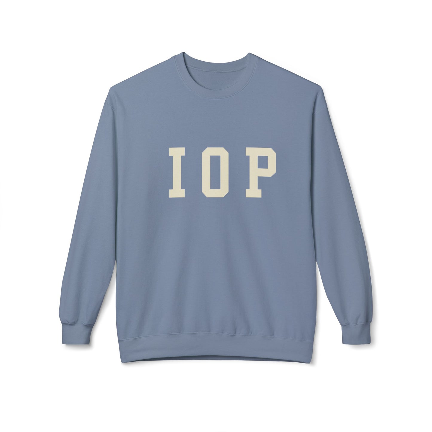 Coastal Collegiate Comfort: The Softstyle IOP Crewneck