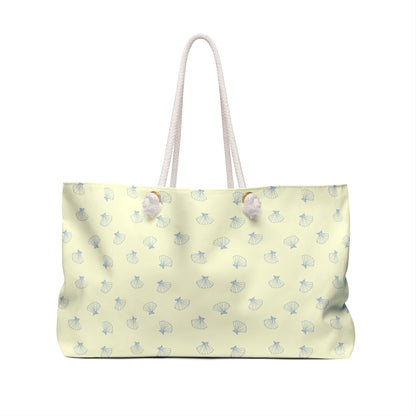 Butter Yellow "Hello Sunshine" Seashell Weekender Tote