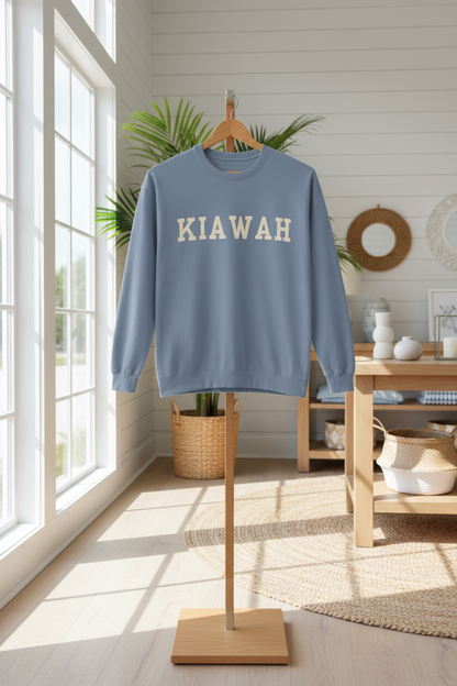 Coastal Collegiate Comfort: The Softstyle Kiawah Crewneck