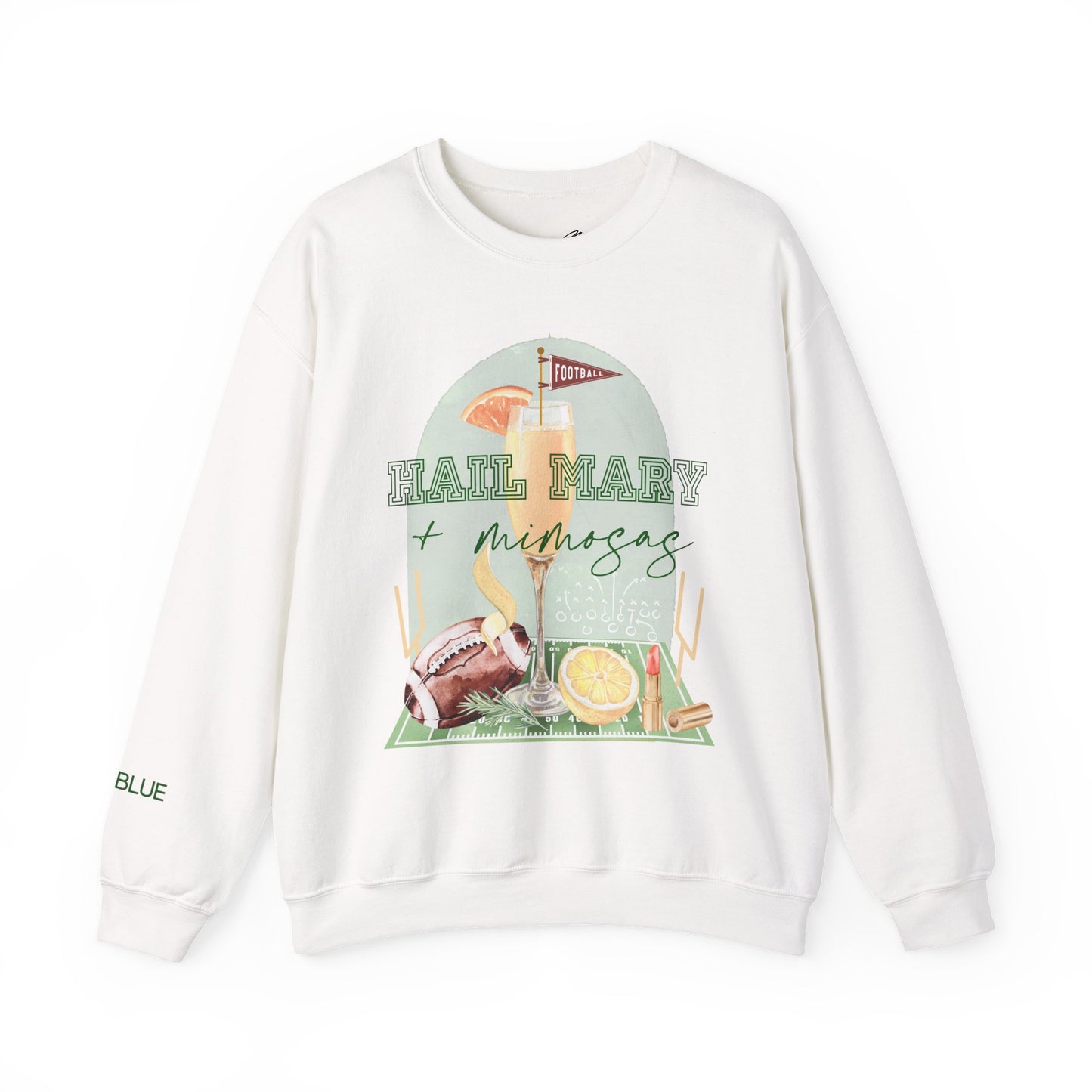 Hail Mary & Mimosas Crewneck – Cute Football Sweatshirt for Women – Sunday Funday Gameday Outfit