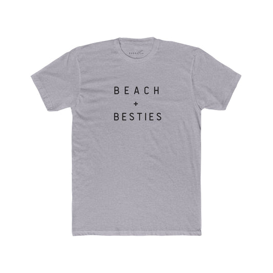 Beach + Besties Unisex Cotton Crew Tee - Casual Summer Shirt