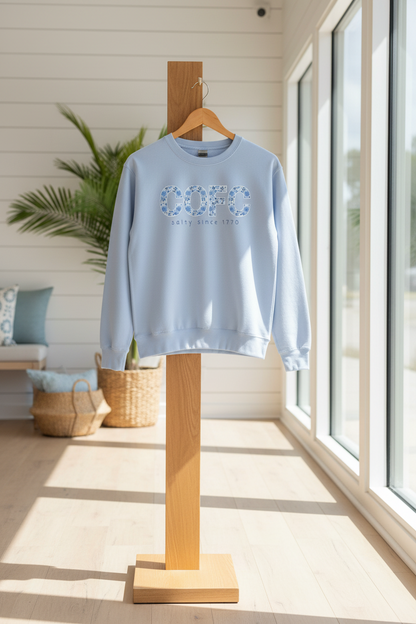 COFC Floral Crewneck – College of Charleston “Salty Since 1770” Edition