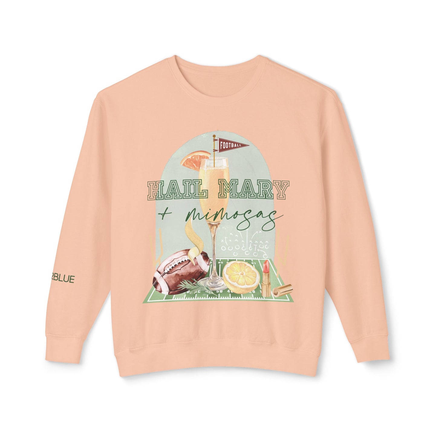 Hail Mary & Mimosas Crewneck – Cute Football Sweatshirt for Women – Sunday Funday Gameday Outfit