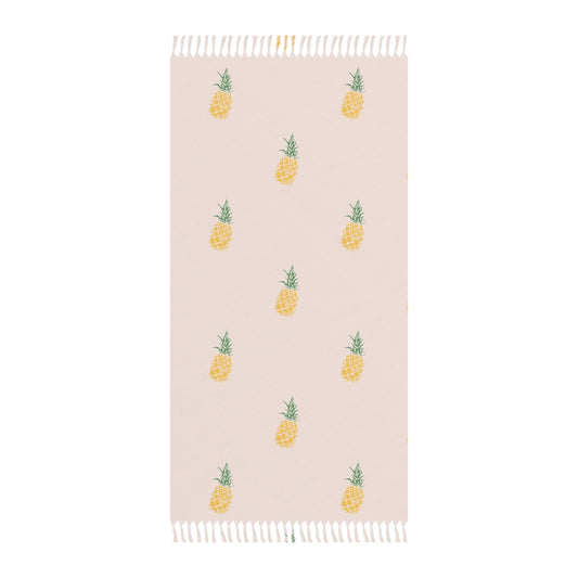 Boho Beach Boulder Cloth - Dainty Pineapple Design