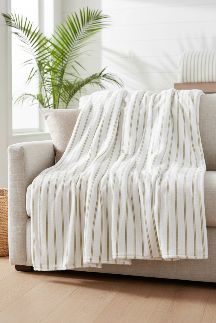 Dockside Stripe Blanket – Luxe Throw
