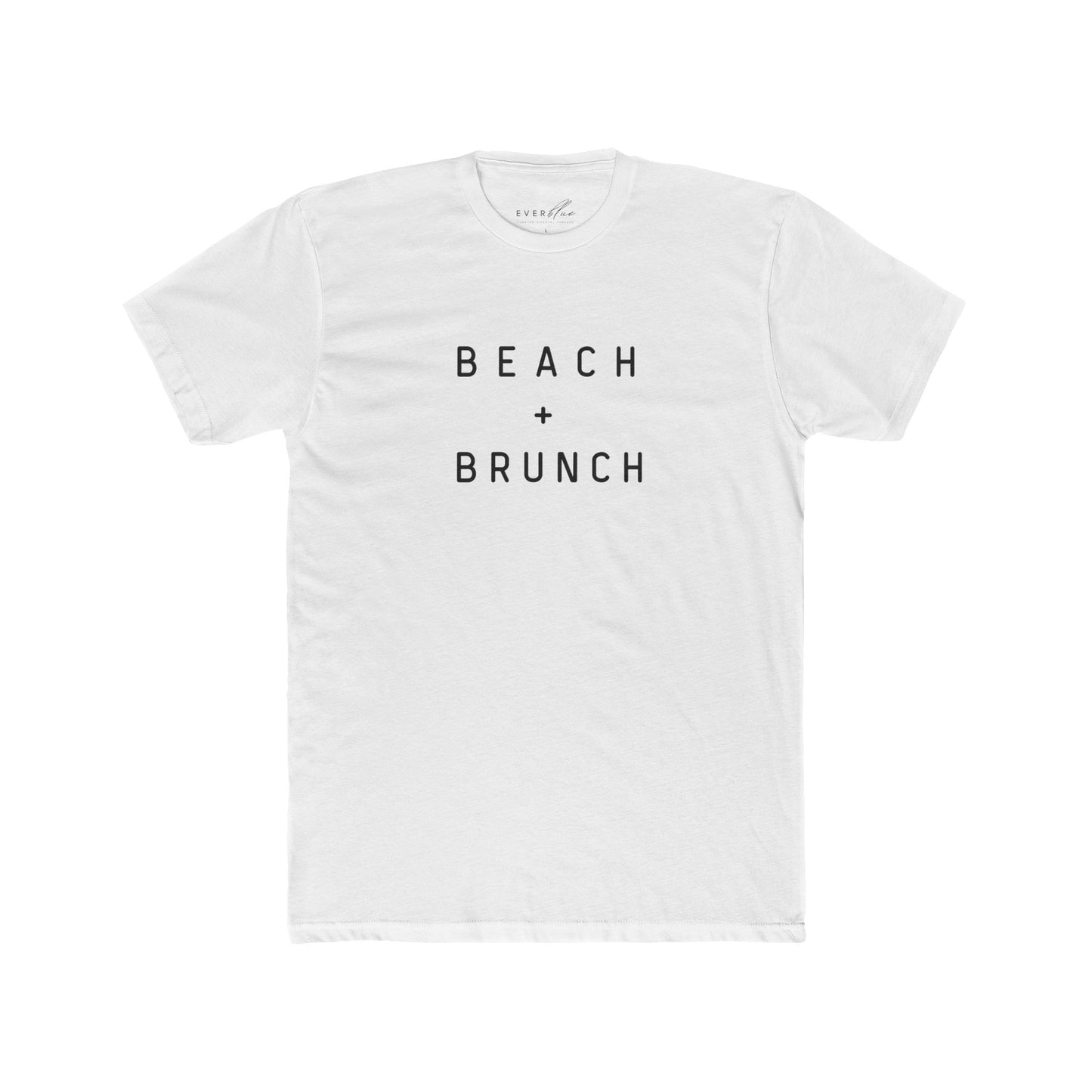 Beach + Brunch Unisex Cotton Crew Tee - Casual Summer Shirt