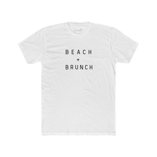 Beach + Brunch Unisex Cotton Crew Tee - Casual Summer Shirt