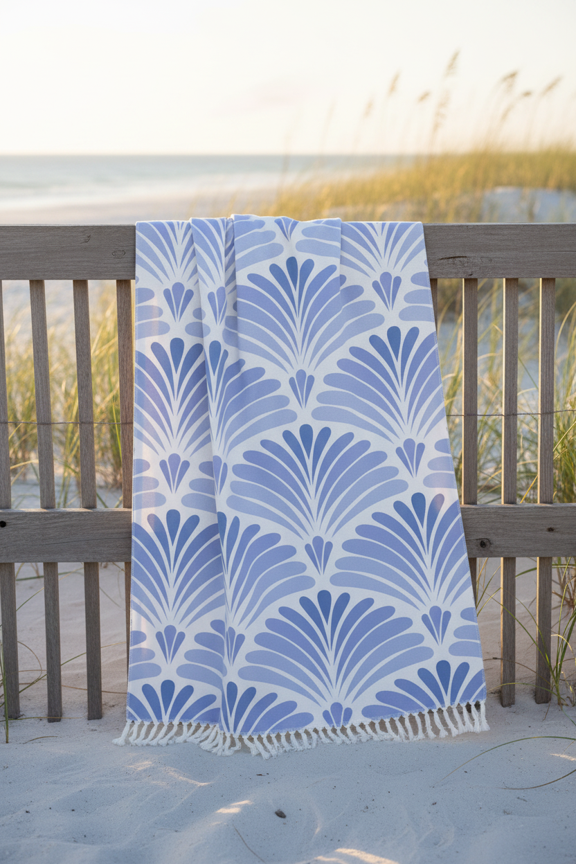 Boho Beach Boulder Cloth - Sea Lily Design