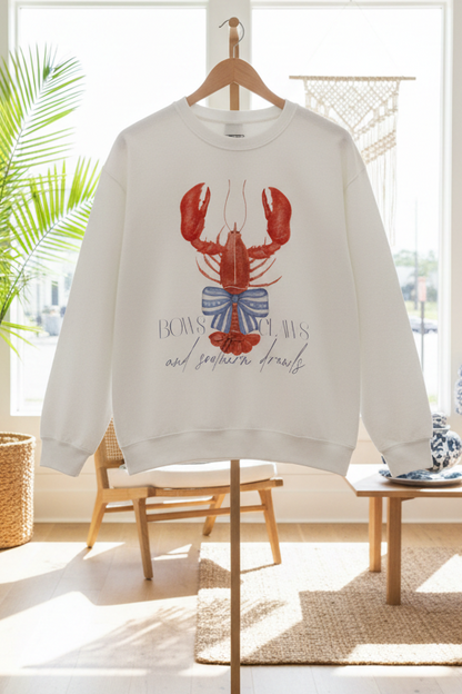 Lobster Love Crewneck Sweatshirt - Unisex Heavy Blend with Coastal Vibes
