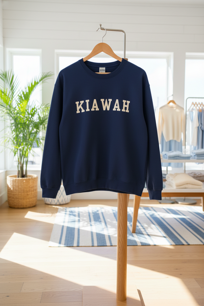 Coastal Collegiate Comfort: The Softstyle Kiawah Crewneck
