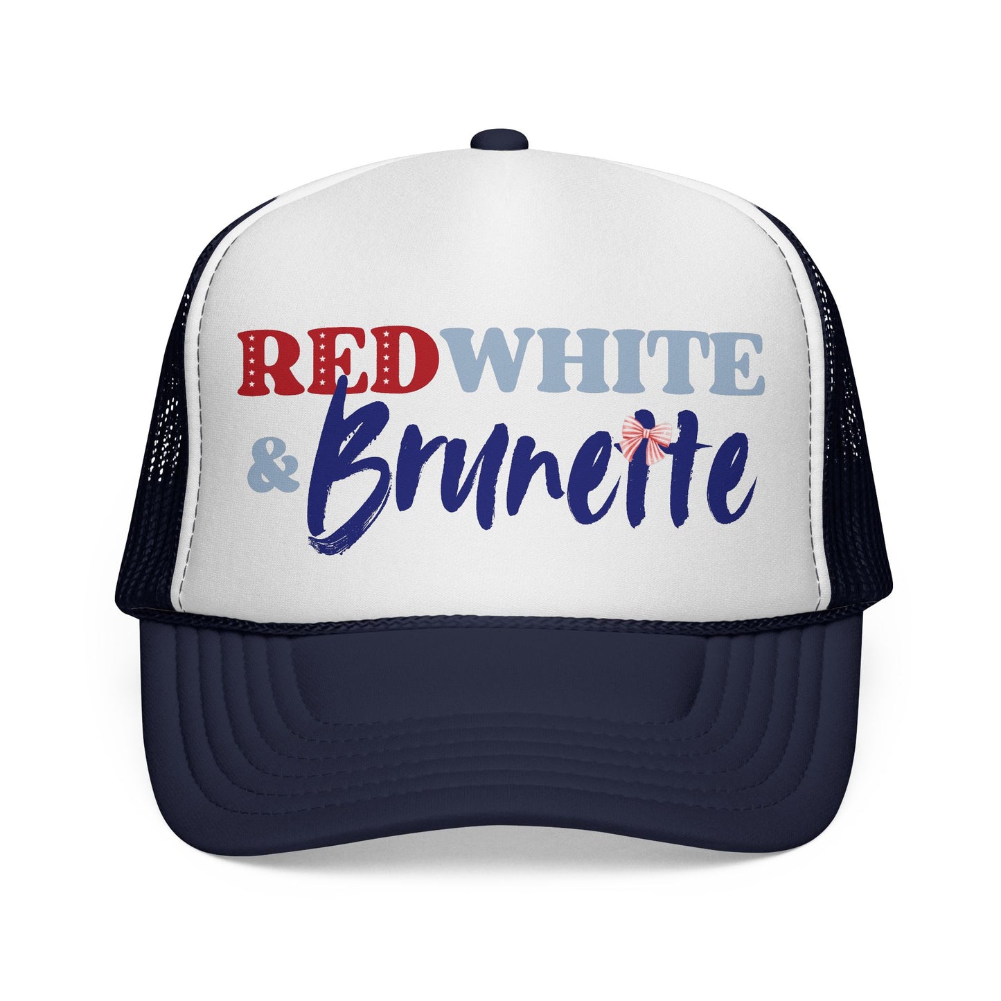 Red, White, and Brunette Foam 4th of July Trucker Hat