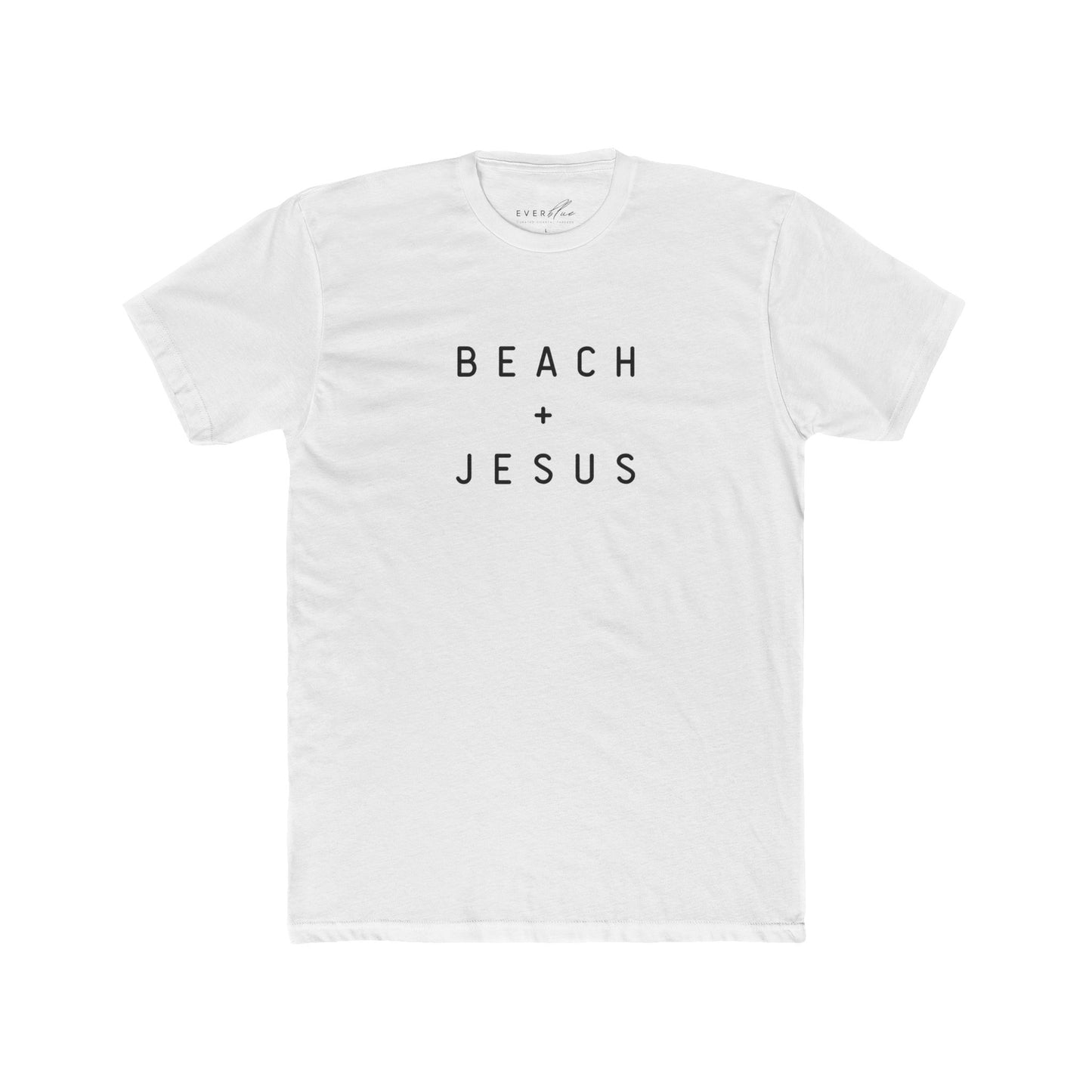 Beach + Jesus Unisex Cotton Crew Tee - Casual Summer Shirt