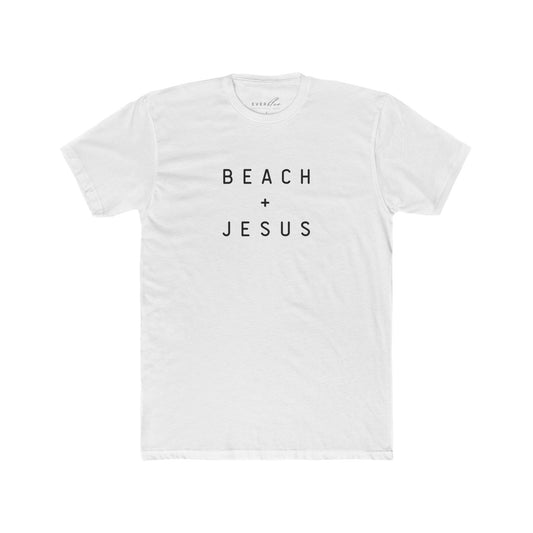 Beach + Jesus Unisex Cotton Crew Tee - Casual Summer Shirt